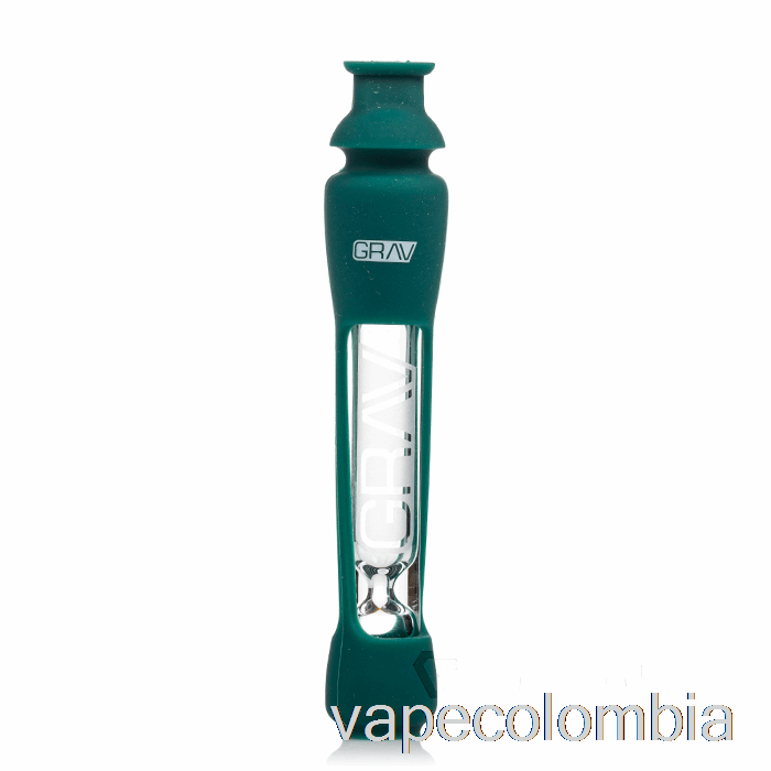 Vape Recargable Grav 12mm Catador Con Piel De Silicona Verde Azulado Oscuro